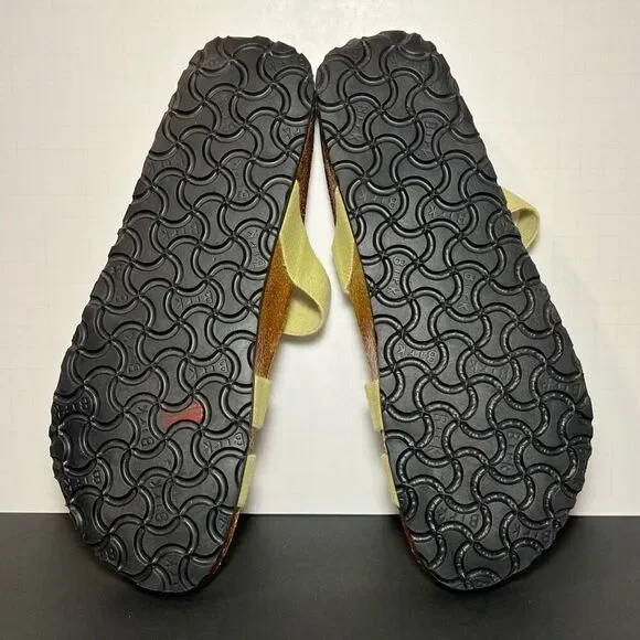 Womens BIRKIS by Birkenstock Yellow Three Strap Sandals / Size 10 - Picture 7 of 8